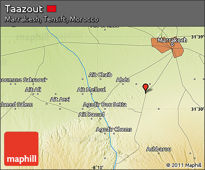 Physical Map of Taazout