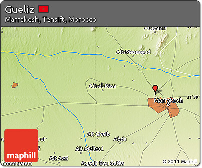 Physical Map of Gueliz