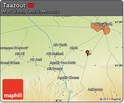 Physical Map of Taazout