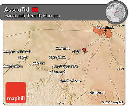 Satellite Map of Assoufid