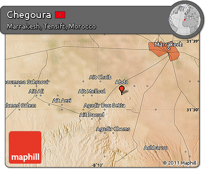 Satellite Map of Chegoura