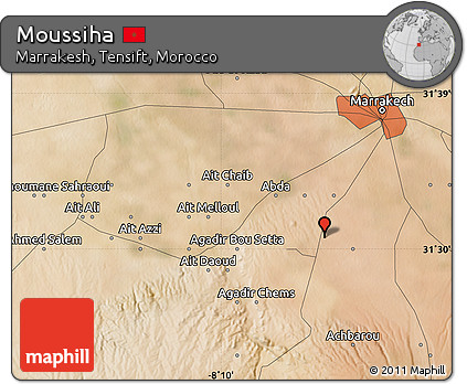 Satellite Map of Moussiha