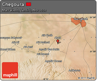 Satellite Map of Chegoura