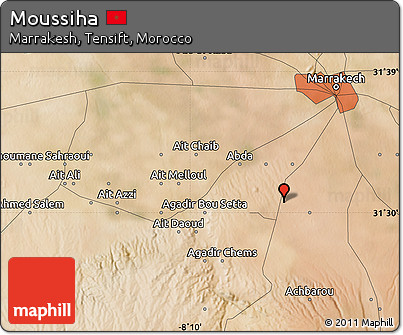 Satellite Map of Moussiha