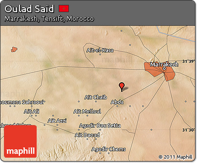 Satellite Map of Oulad Saïd
