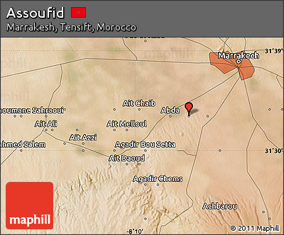 Satellite Map of Assoufid