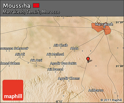Satellite Map of Moussiha