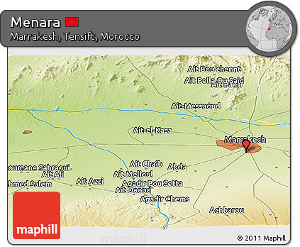 Physical Panoramic Map of Menara