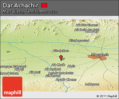Physical Panoramic Map of Dar Achachir