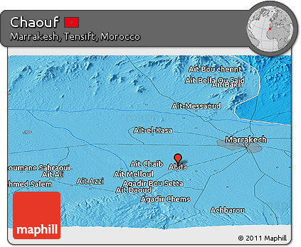 Political Panoramic Map of Chaouf