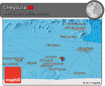 Political Panoramic Map of Chegoura