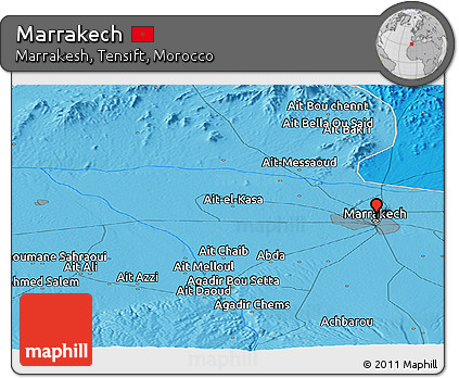 Political Panoramic Map of Marrakech