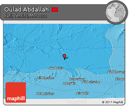 Political Panoramic Map of Oulad Abdallah