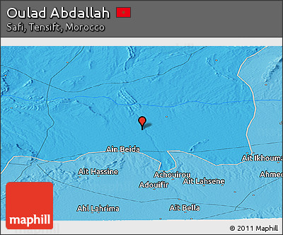 Political Panoramic Map of Oulad Abdallah