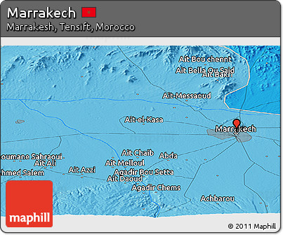 Political Panoramic Map of Marrakech