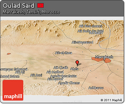Satellite Panoramic Map of Oulad Saïd