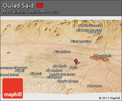 Satellite Panoramic Map of Oulad Saïd