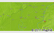 Physical 3D Map of the area around 31° 39' 38" N, 91° 43' 29" W