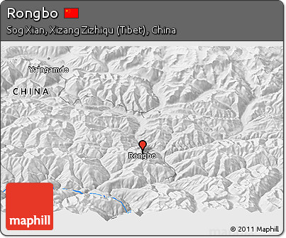 Physical Panoramic Map of Rongbo
