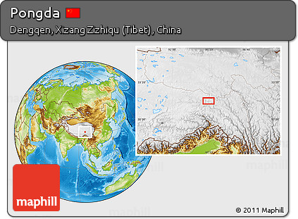 Physical Location Map of Pongda