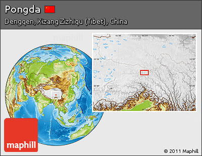 Physical Location Map of Pongda