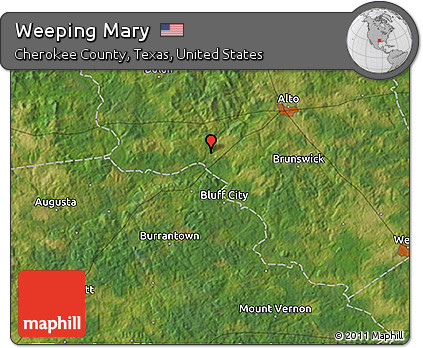 Satellite 3D Map of Weeping Mary