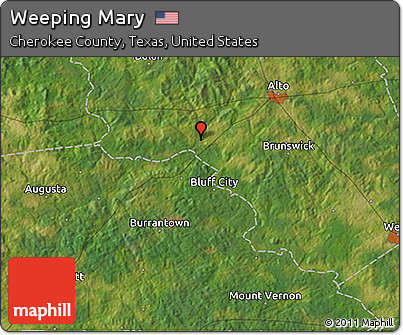 Satellite 3D Map of Weeping Mary