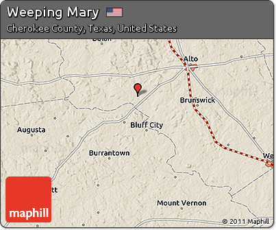 Shaded Relief 3D Map of Weeping Mary