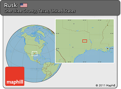 Savanna Style Location Map of Rusk