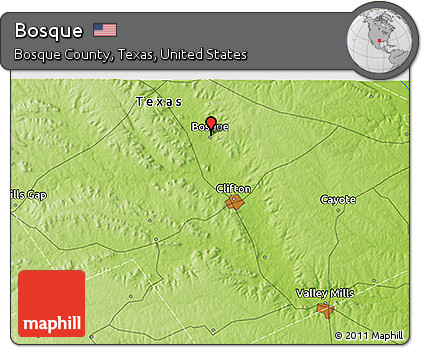 Physical 3D Map of Bosque