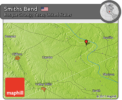 Physical 3D Map of Smiths Bend