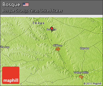 Physical 3D Map of Bosque