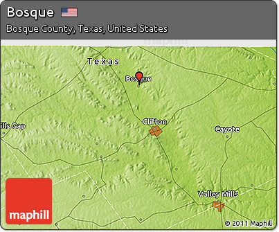 Physical 3D Map of Bosque