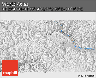 Physical 3D Map of the Area around 31° 39' 38" N, 99° 31' 30" E