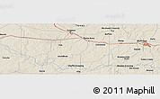 Shaded Relief Panoramic Map of Santa Anna