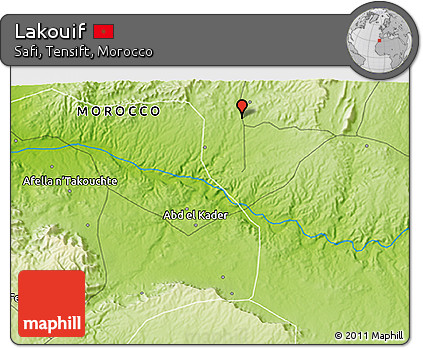 Physical 3D Map of Lakouif