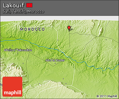 Physical 3D Map of Lakouif