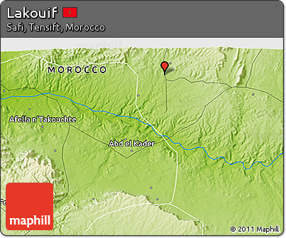 Physical 3D Map of Lakouif