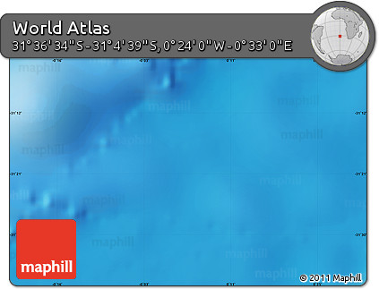 Physical Map of the Area around 31° 20' 36" S, 0° 4' 30" E