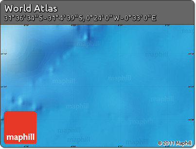Physical Map of the Area around 31° 20' 36" S, 0° 4' 30" E
