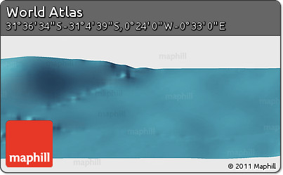 Satellite Panoramic Map of the Area around 31° 20' 36" S, 0° 4' 30" E