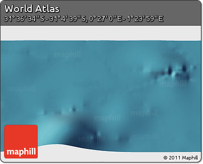 Satellite 3D Map of the Area around 31° 20' 36" S, 0° 55' 29" E