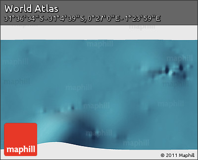 Satellite 3D Map of the Area around 31° 20' 36" S, 0° 55' 29" E