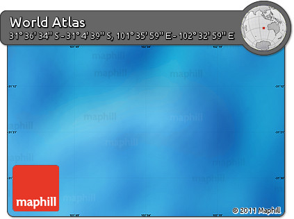 Physical Map of the Area around 31° 20' 36" S, 102° 4' 29" E