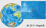 Physical Location Map of the area around 31° 20' 36" S, 102° 55' 30" E
