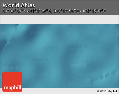 Satellite 3D Map of the Area around 31° 20' 36" S, 103° 46' 30" E
