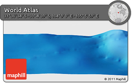 Physical Panoramic Map of the Area around 31° 20' 36" S, 104° 37' 30" E
