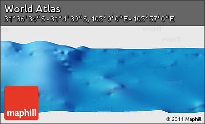 Physical Panoramic Map of the Area around 31° 20' 36" S, 105° 28' 29" E