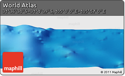 Physical Panoramic Map of the Area around 31° 20' 36" S, 105° 28' 29" E