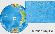 Physical Location Map of the area around 31° 20' 36" S, 105° 19' 29" W